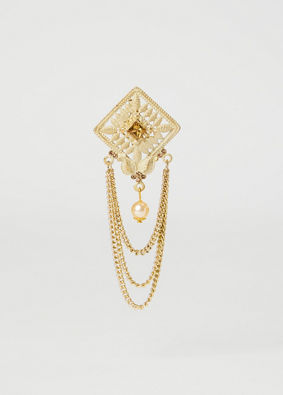 Cream designer brooch image number 0